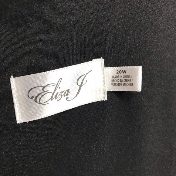 Eliza J Black Bow Tie Back Neck Flounce Hem Mini dress size 20W - Picture 6 of 6